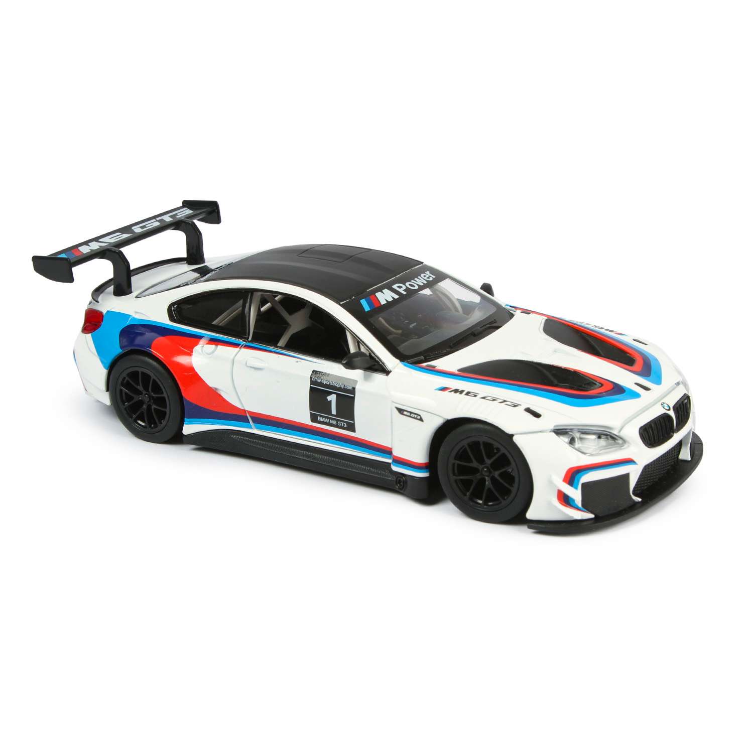 Машинка Mobicaro 1:24 BMW M6 GT3 Белая 68255B 68255B - фото 4