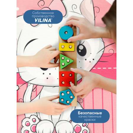 Коврик игровой для детей VILINA \"Забава\" диам. 80 см Котёнок