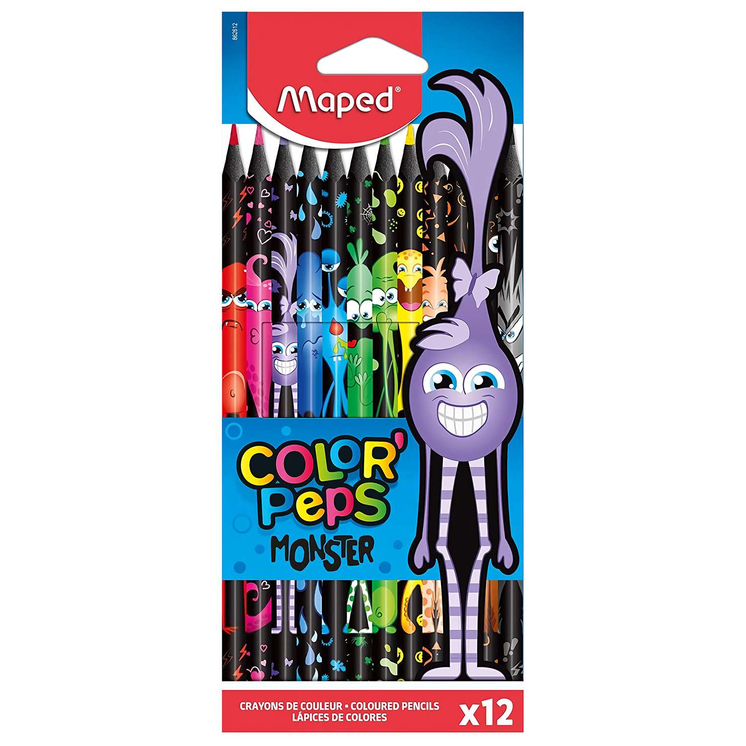 Карандаши цветные MAPED Monster 12цветов 1506183 - фото 1