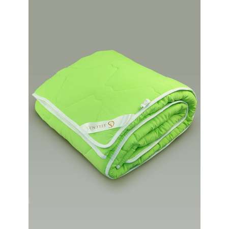 Одеяло Selena Crinkle line Евро 200х215 см с наполнителем Лебяжий пух зеленое