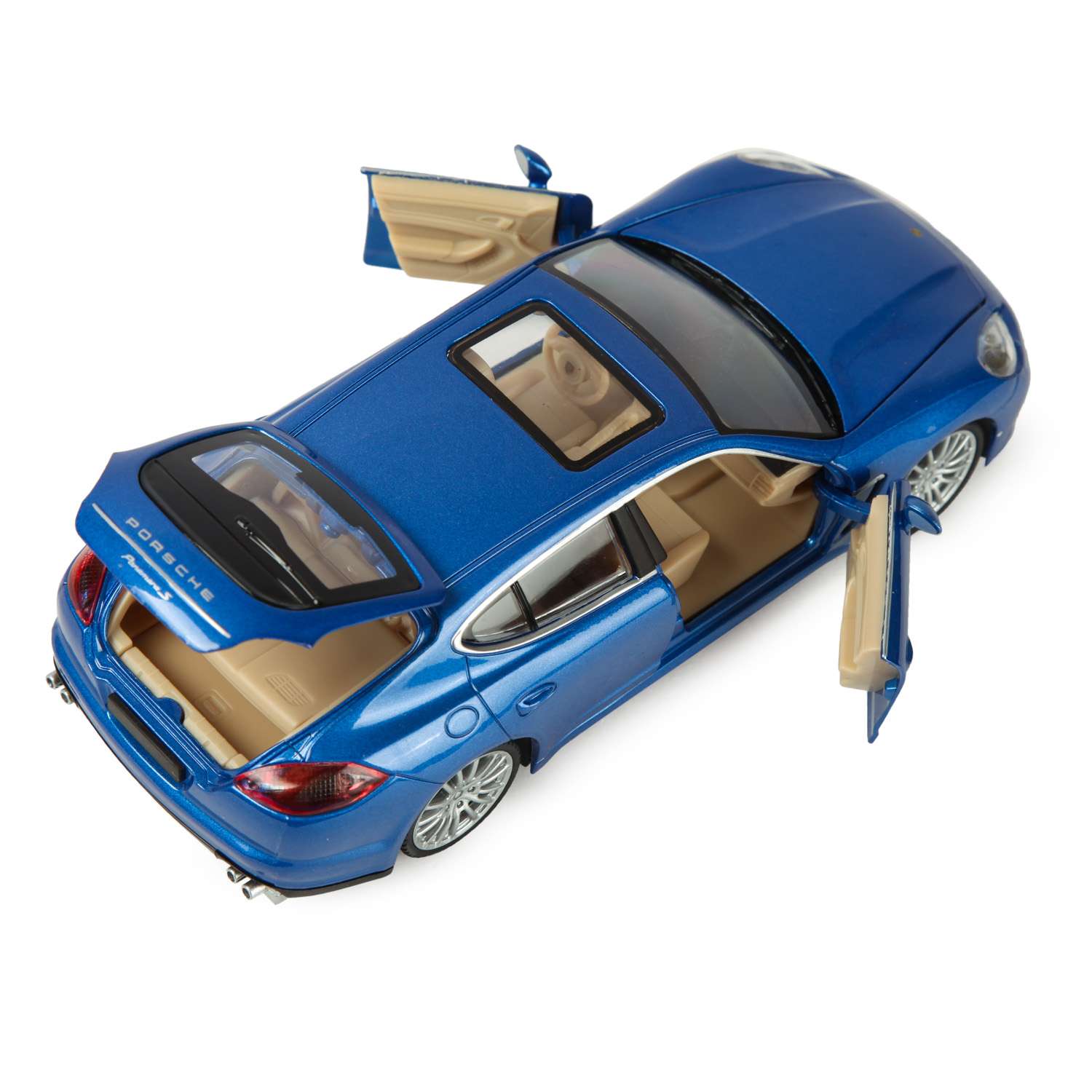 Машинка Mobicaro 1:24 Porsche Panamera S Серебристо-синяя 68245A 68245A - фото 7