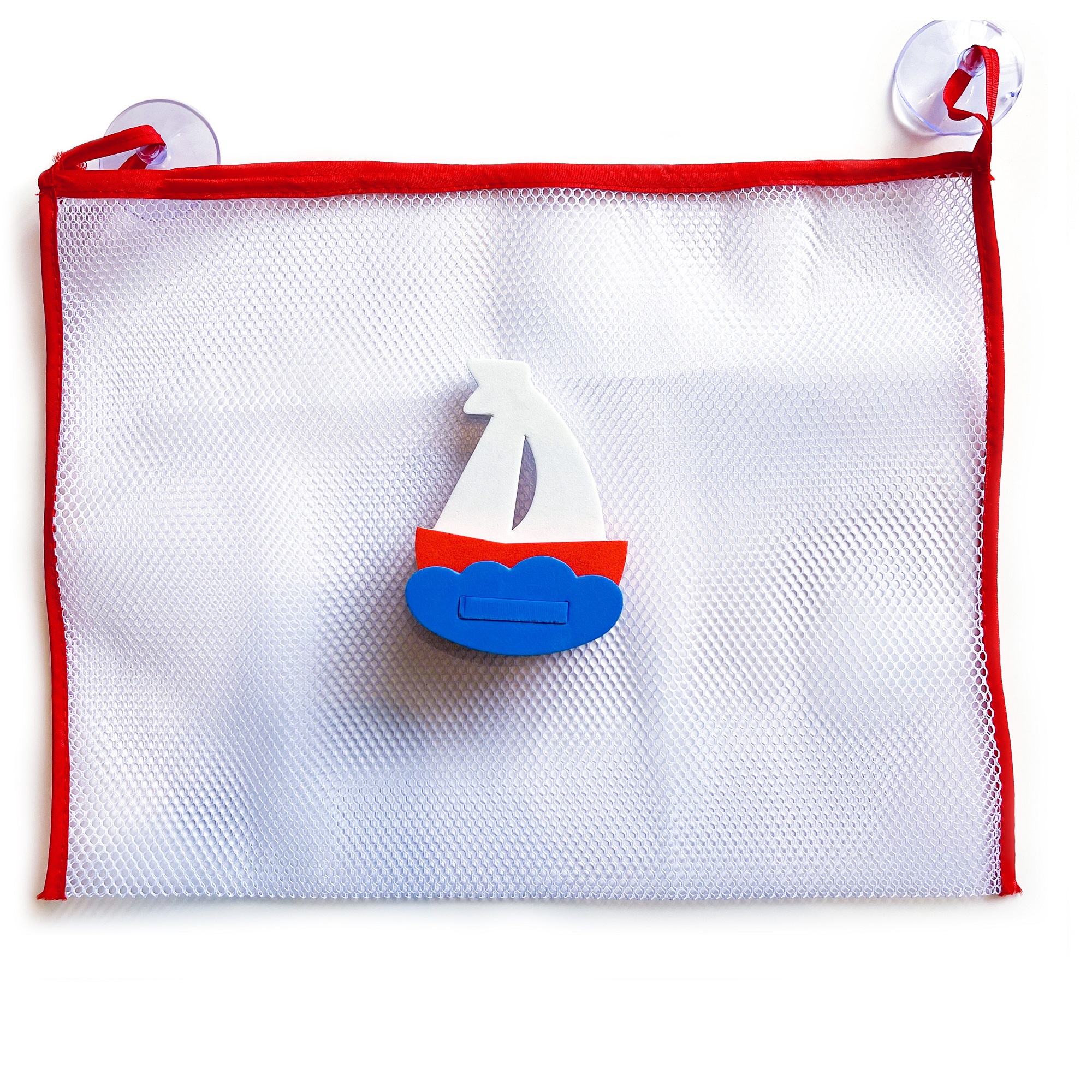 Сумка-сетка ElBascoToys для хранения игрушек в ванной с игрушкой для купания Кораблик Парусник - фото 2