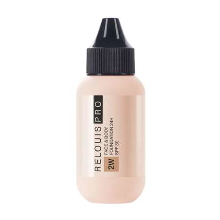 Тональный крем RELOUIS pro face body foundation 24h spf30 тон 2w средний оливковый 30мл