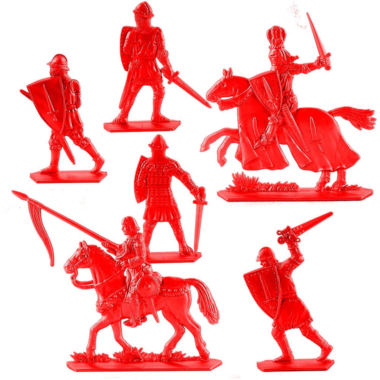 Набор солдатиков Воины и Битвы Барон Хлодомир и его люди цвет красный - фото 2