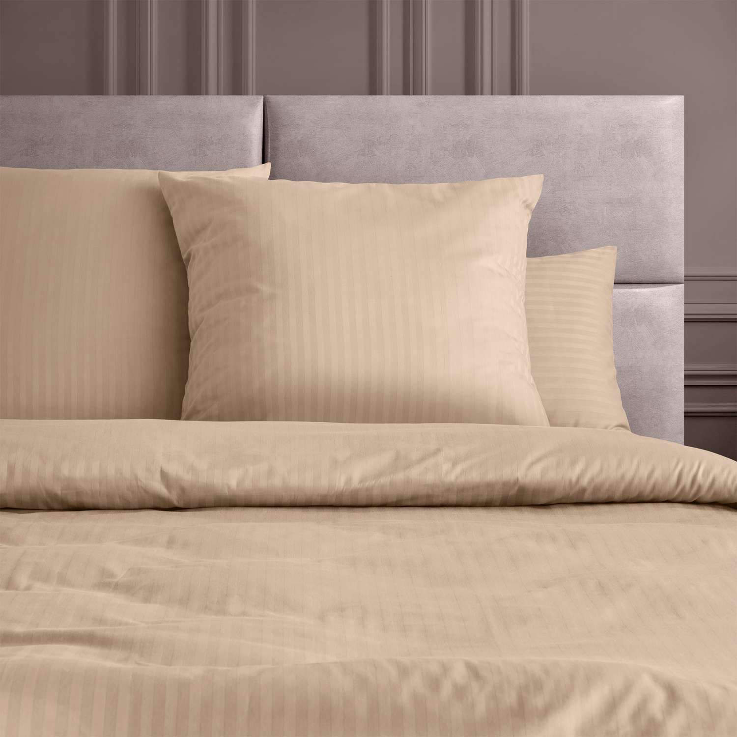 Комплект постельного белья Verossa 1.5СП Bronze страйп-сатин наволочки 70х70см 100% хлопок - фото 3