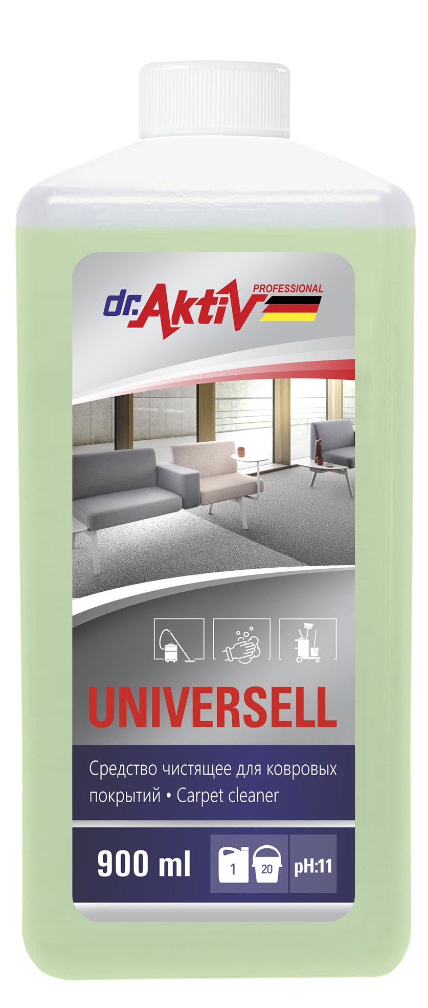 Чистящее средство для ковров Dr.Aktiv Professional Universell 900 мл еврофлакон - фото 1