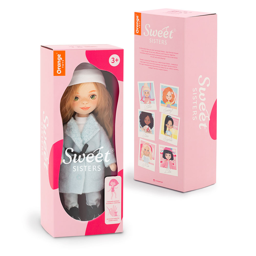 Кукла Orange Toys Sweet Sisters Sunny в пальто мятного цвета 32 см Серия Европейская зима SS02-08 - фото 2