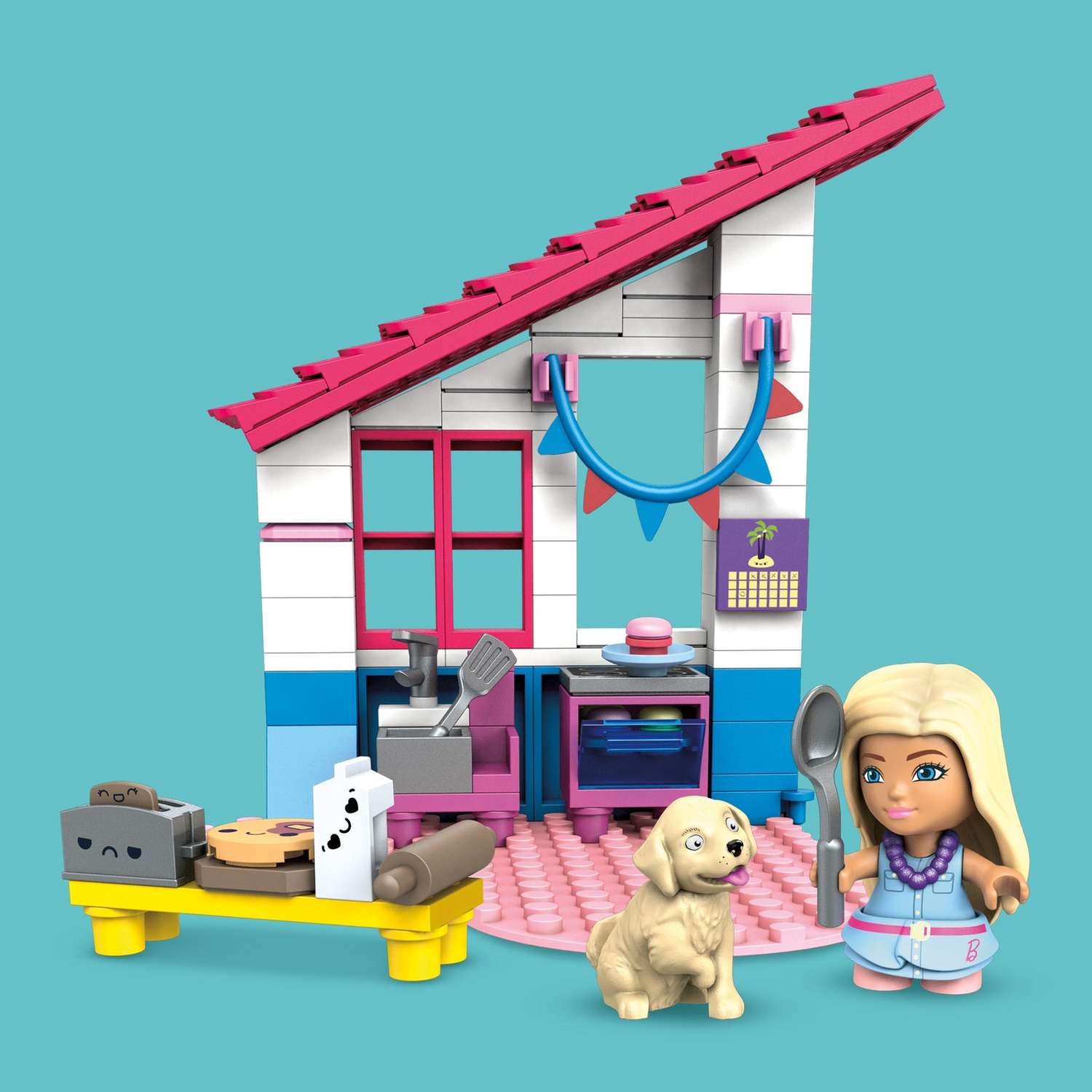 Конструктор Mega Construx Barbie Домик мечты блочный - фото 7