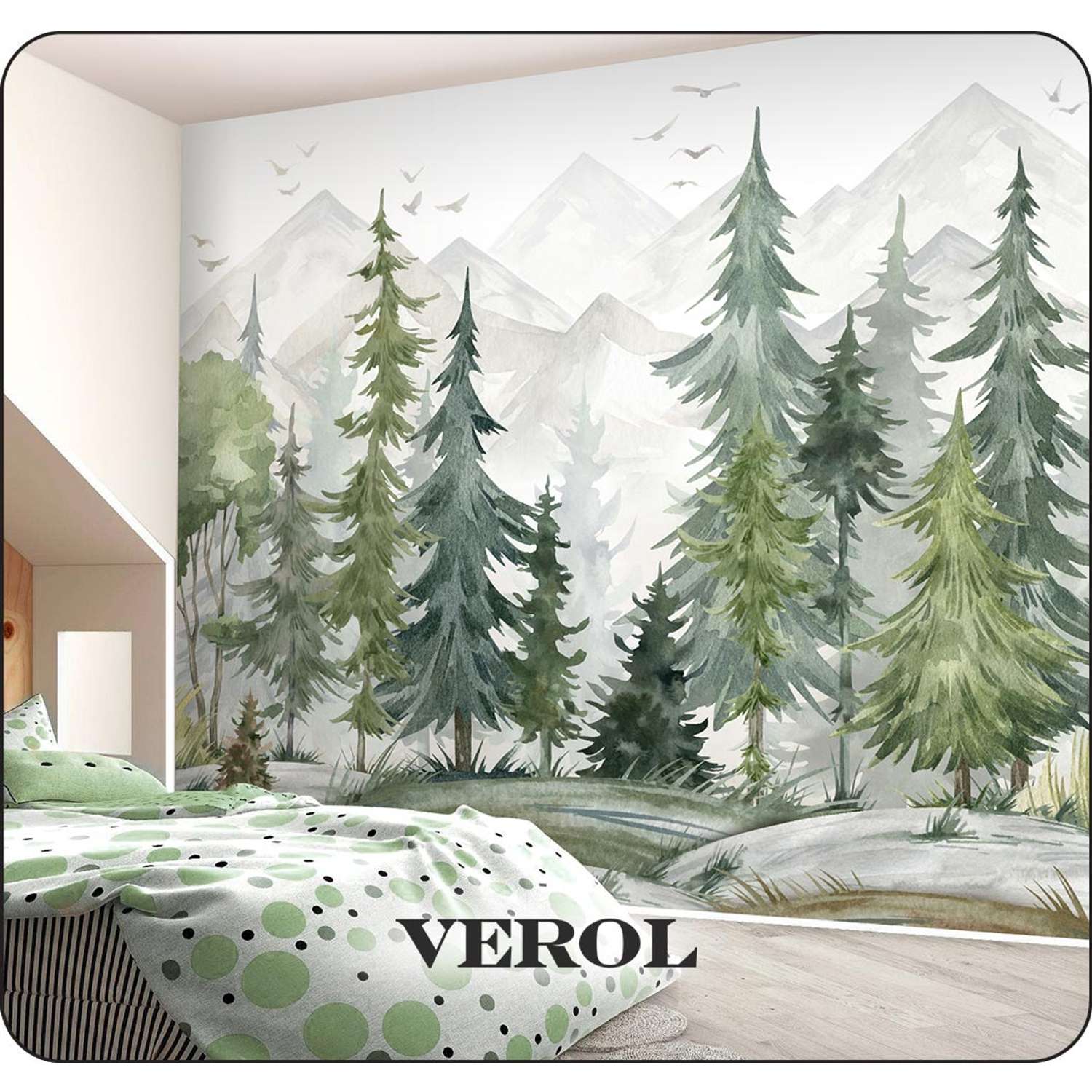 Фотообои VEROL на флизелиновой основе Горы и лес - фото 1