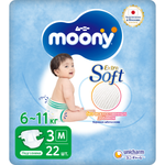 Подгузники Moony Extra Soft 3/M 6-11кг 22шт
