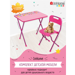 Комплект детской мебели InHome стол и стул складной с алфавитом
