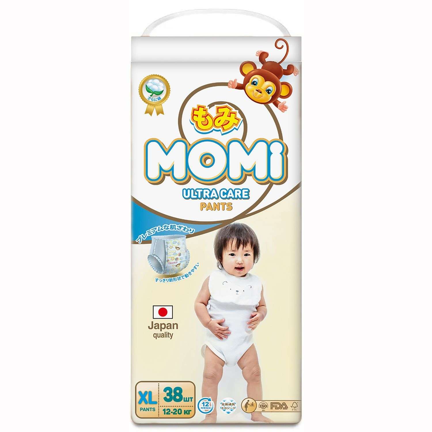Подгузники-трусики Momi Ultra Care XL 12-20кг 38шт - фото 2