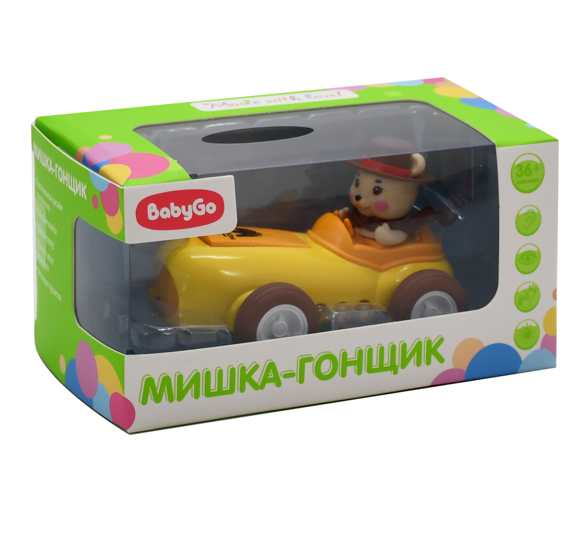 Игрушка Baby Go Машинка с мишкой OTB0594628 - фото 5