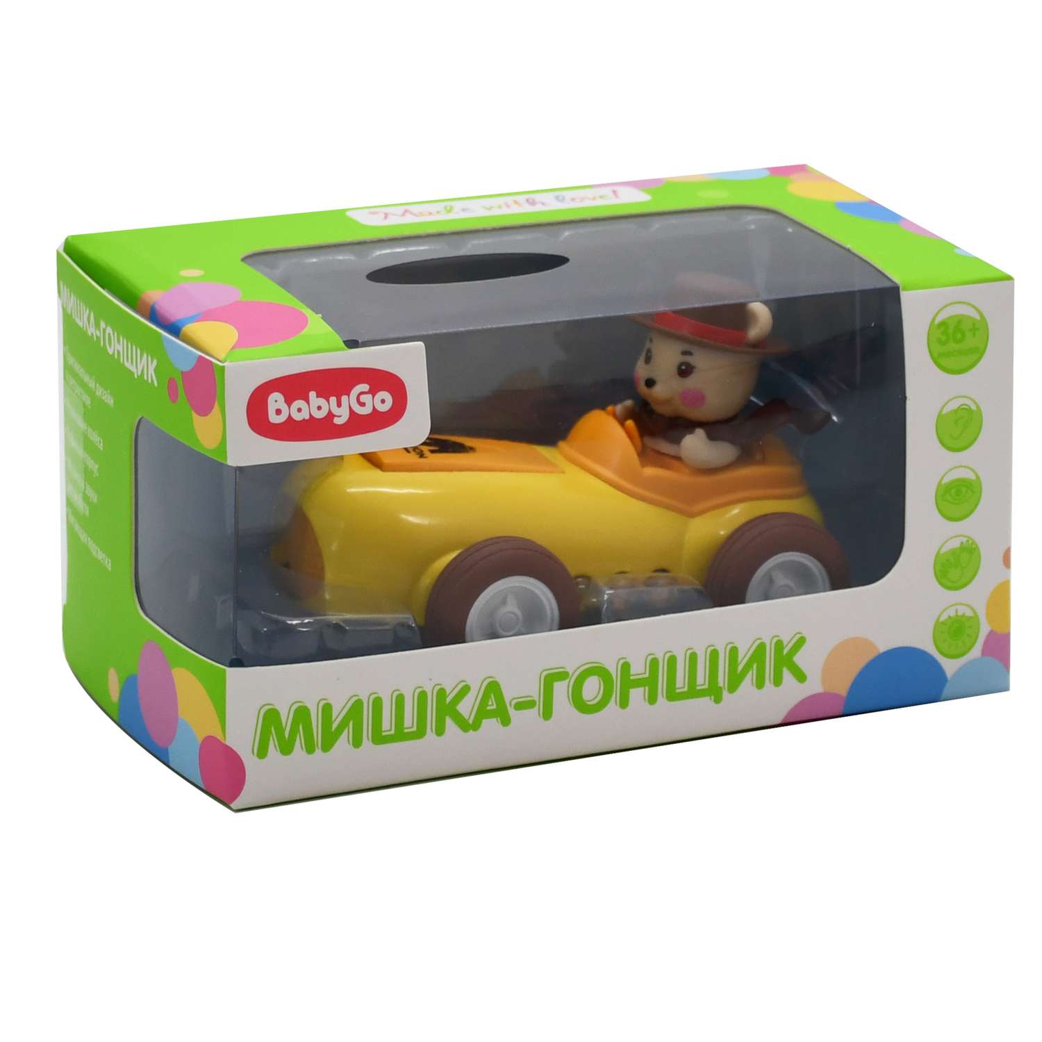 Игрушка Baby Go Машинка с мишкой OTB0594628 - фото 5