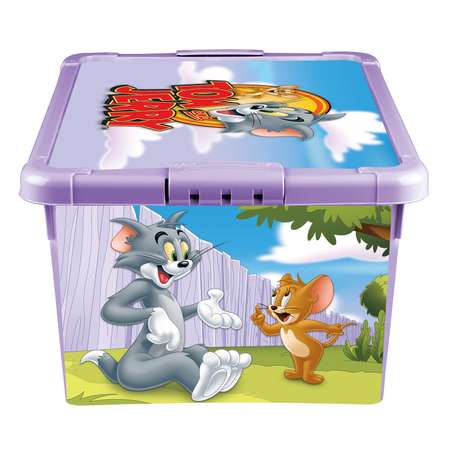 Ящик Пластишка Tom and Jerry универсальный с аппликацией Сиреневый