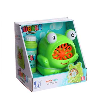Генератор мыльных пузырей Funny Toys «Лягушонок» в наборе мыльный раствор
