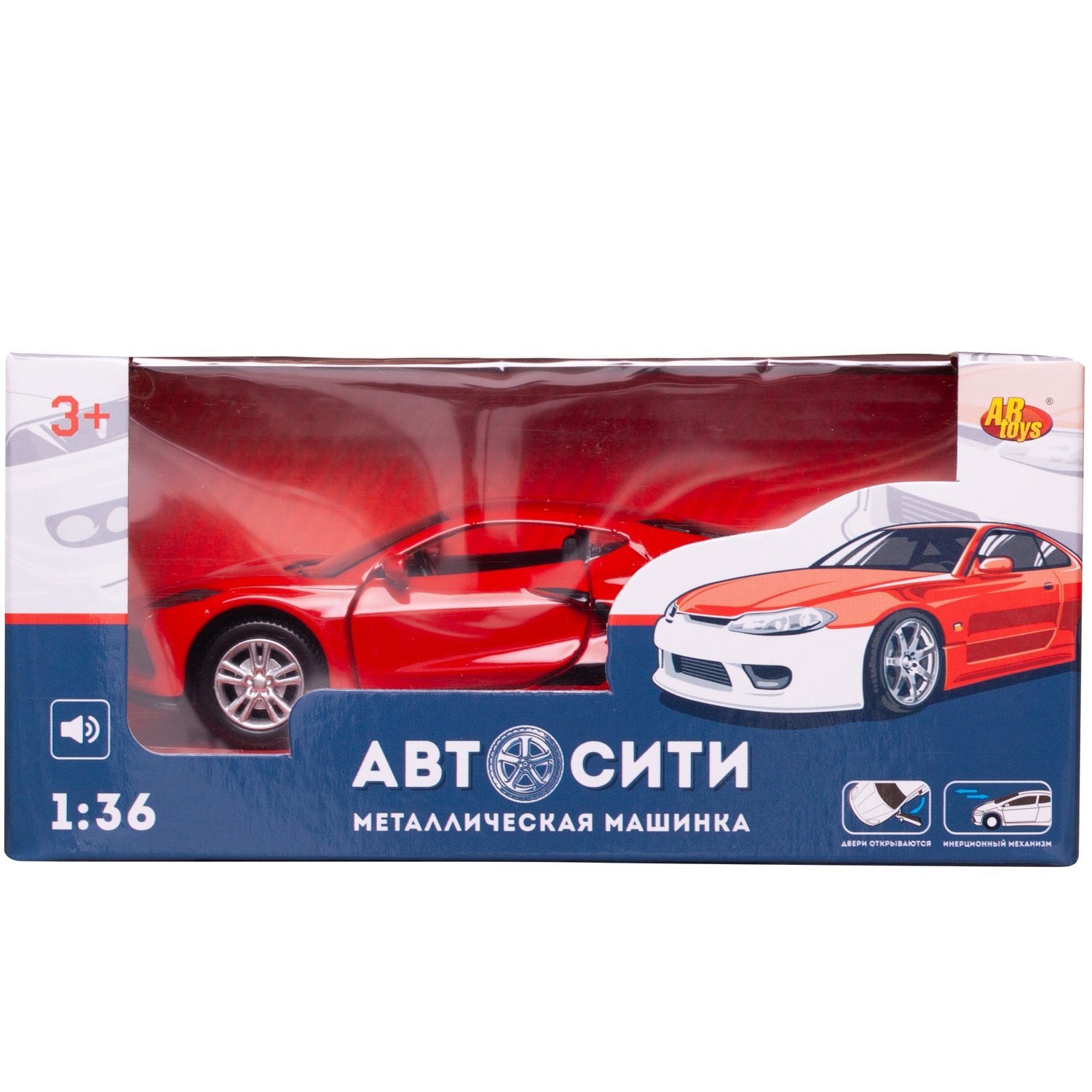 Автомобиль Abtoys АвтоСити 1:36 инерционный красный C-00524/красная - фото 2