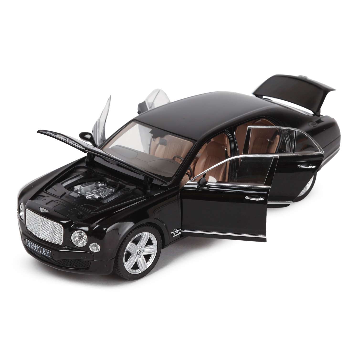 Автомобиль Rastar Bentley 1:18 без механизмов черный 43800 - фото 7