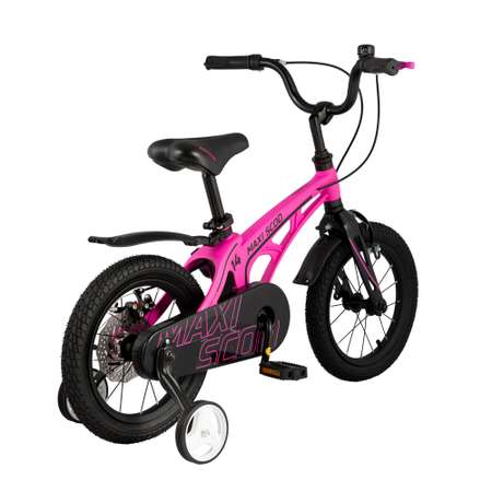 Детский двухколесный велосипед Maxiscoo Cosmic стандарт плюс 14 розовый матовый