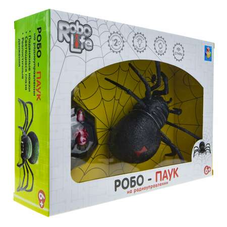 Интерактивная игрушка 1TOY RoboLife Робо паук на РУ с световыми и звуковыми эффектами