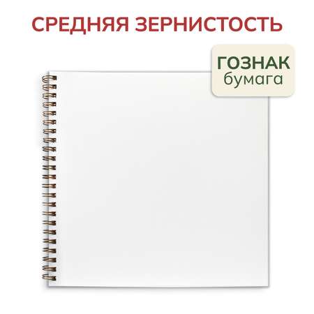 Скетчбук Проф-Пресс для акварели комплект из 2 шт по 20л. на гребне 20х20см MyArt. Леопард+Ягнёнок