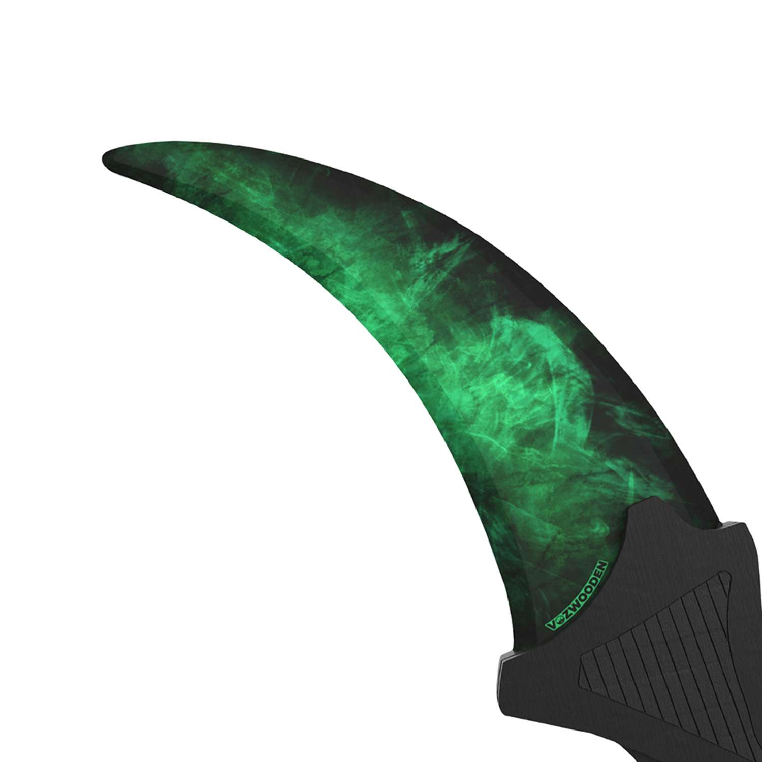 Нож-керамбит VozWooden Волны Изумруд CS GO зеленый деревянный - фото 5