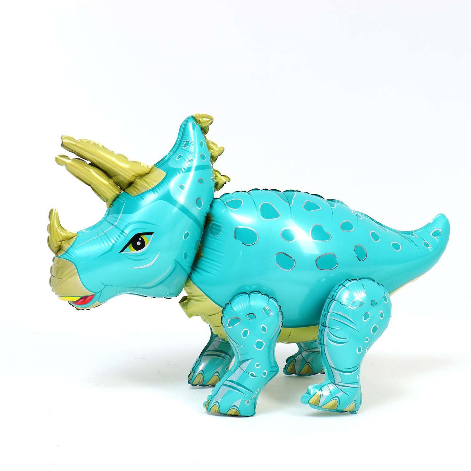 Шар фольгированный Страна карнавалия 36 дм «Динозавр бирюзовый» - фото 1