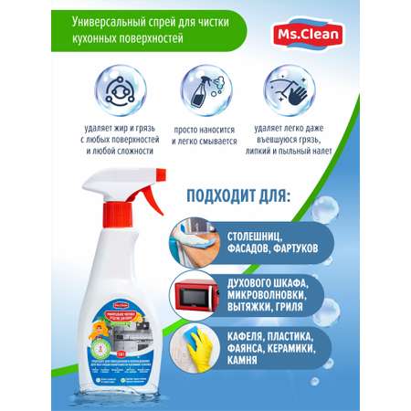 Универсальное средство Ms.Clean для кухни для всех поверхностей 500 мл