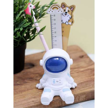 Подставка для канцелярии iLikeGift Astronaut blue