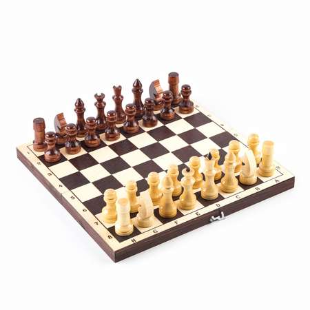 Шахматные фигуры Sima-Land Обиходные король h 7 см d 2 4 см пешка h 4 4 см d 2 4 см лак