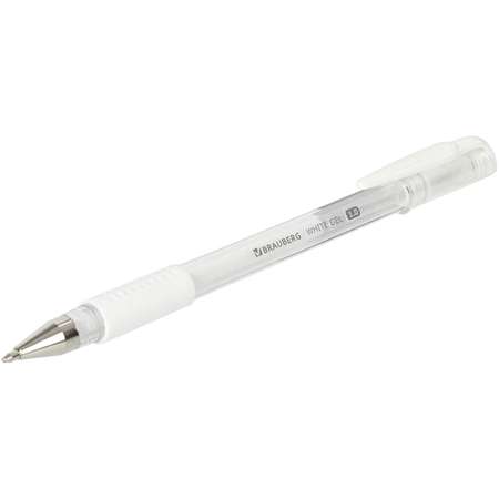Ручки гелевые Brauberg с грипом White 12 штук белые