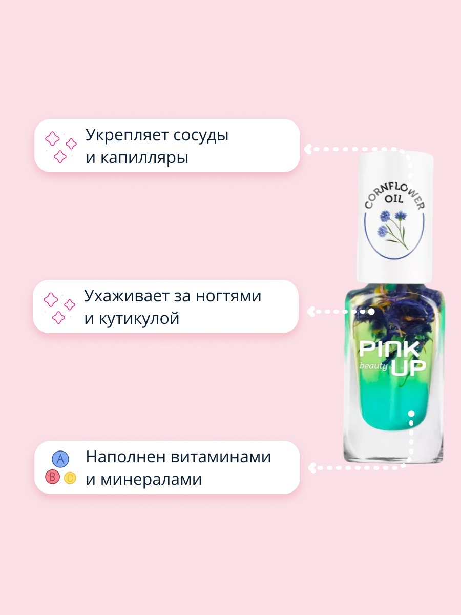 Масло для ногтей и кутикулы Pink Up cornflower oil 11 мл - фото 3