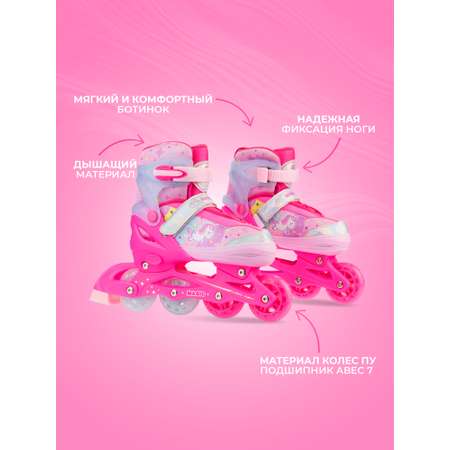 Раздвижные роликовые коньки Sport Collection Magic Pink L 37-40