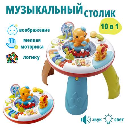 Бизиборд SHARKTOYS Детский музыкальный игровой развивающий на ножках