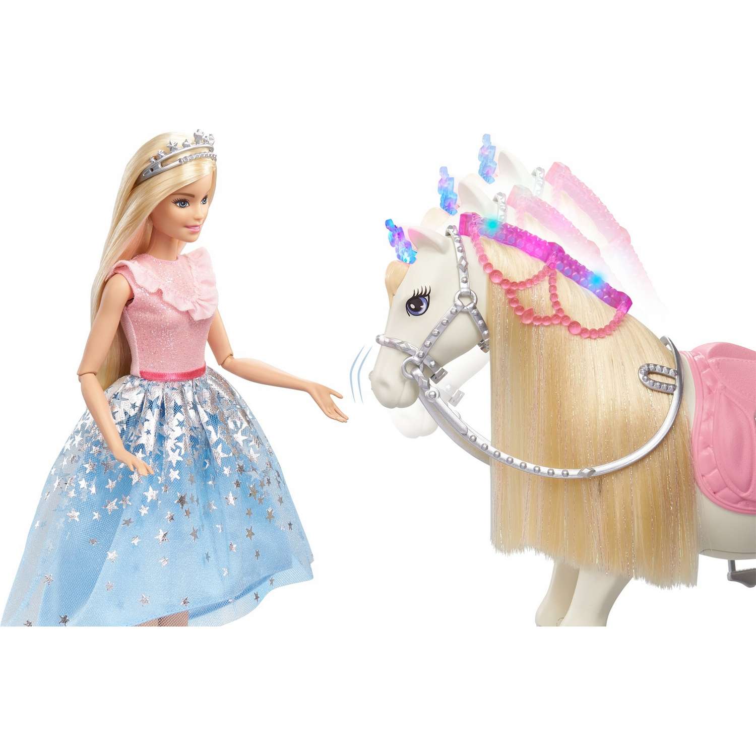 Кукла Barbie Семья Приключения принцессы в синей пачке на лошади GML79 GML79 - фото 4