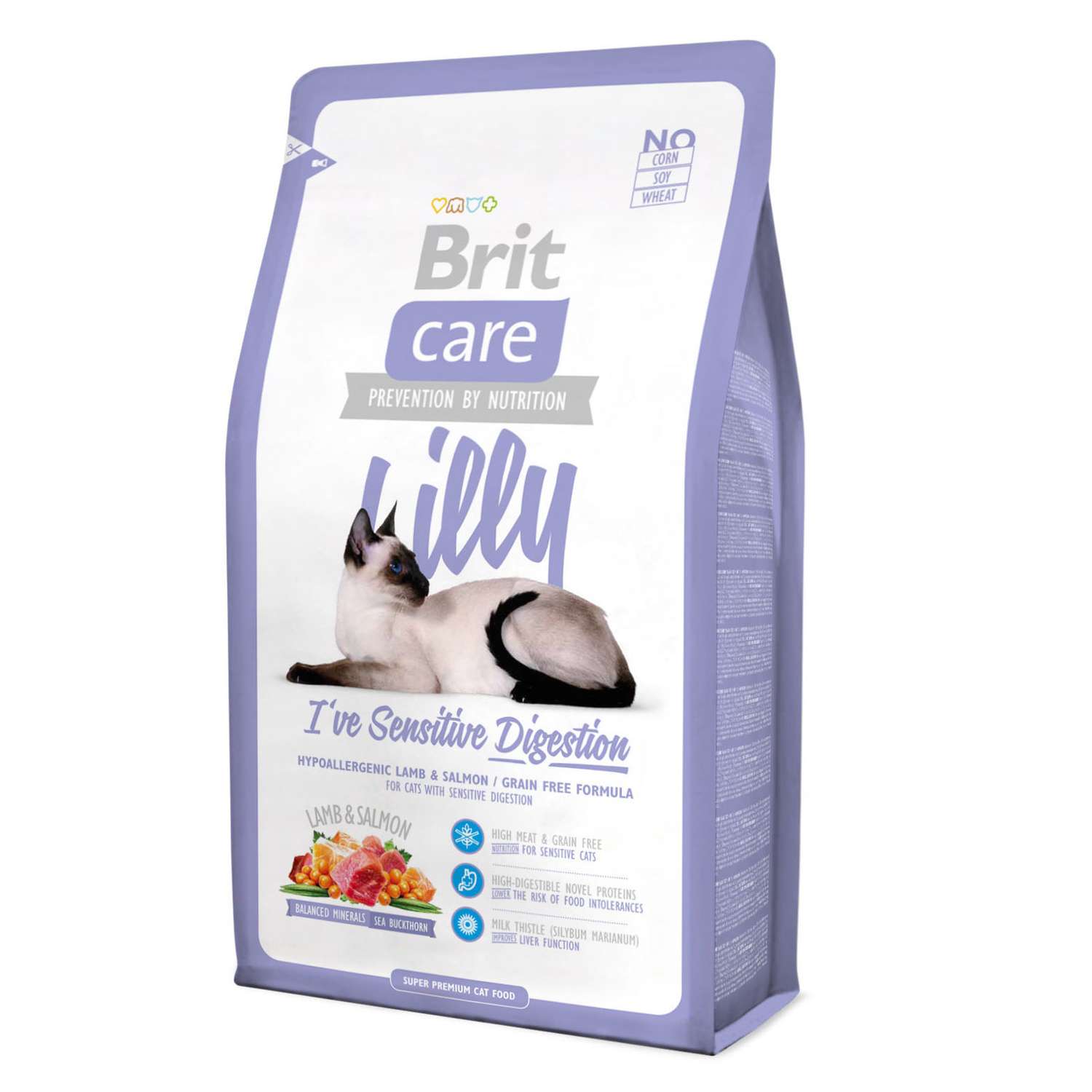 Корм сухой Brit Care 2кг для кошек с чувствительным желудком - фото 1