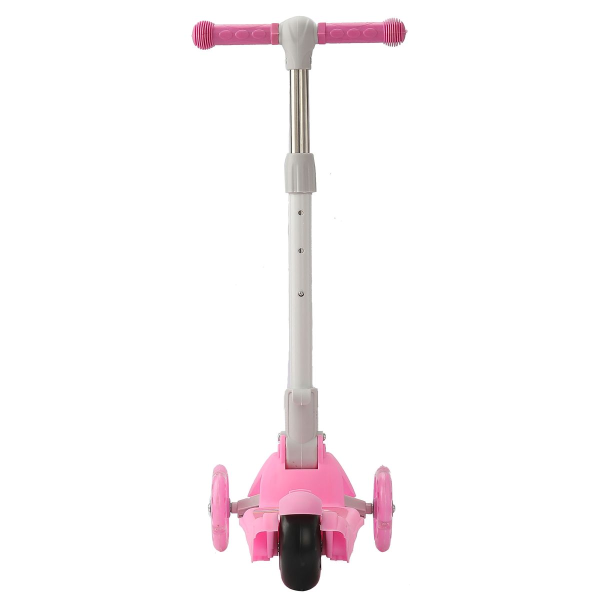 Самокат LATS детский 3-колесный со светящимися колесами розовый - фото 9