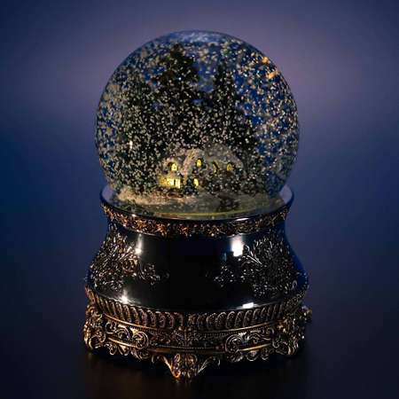 Стеклянный снежный шар Glassglobe Охотничий домик