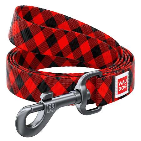 Поводок для собак Waudog Nylon Шотландка крупный Красный 4854