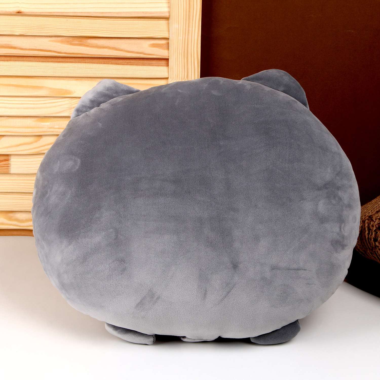 Мягкая игрушка Sima-Land подушка «Кот» 43 см цвет серый - фото 4