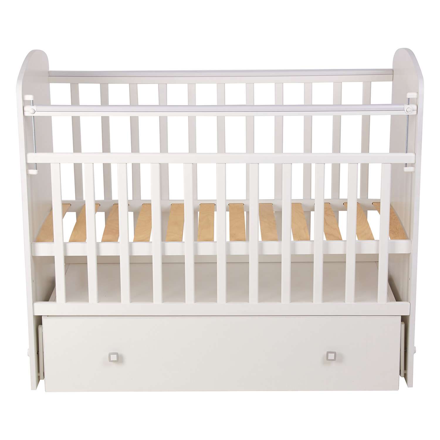 Детская кроватка Фея прямоугольная, без маятника (белый) - фото 1