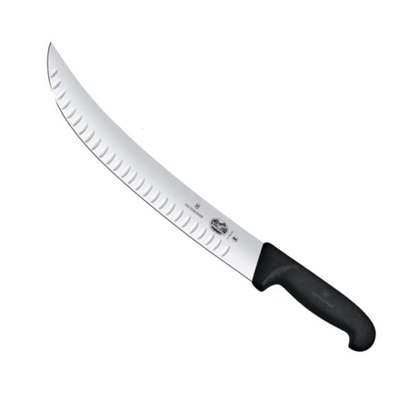 Нож кухонный Victorinox Fibrox 5.7323.31 стальной разделочный лезвие 310мм прямая заточка черный