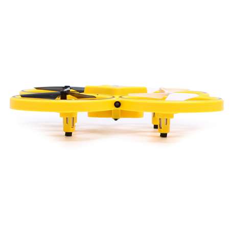 Квадрокоптер Автоград радиоуправляемый DRONE подсветка работает от аккумулятора цвет жёлтый