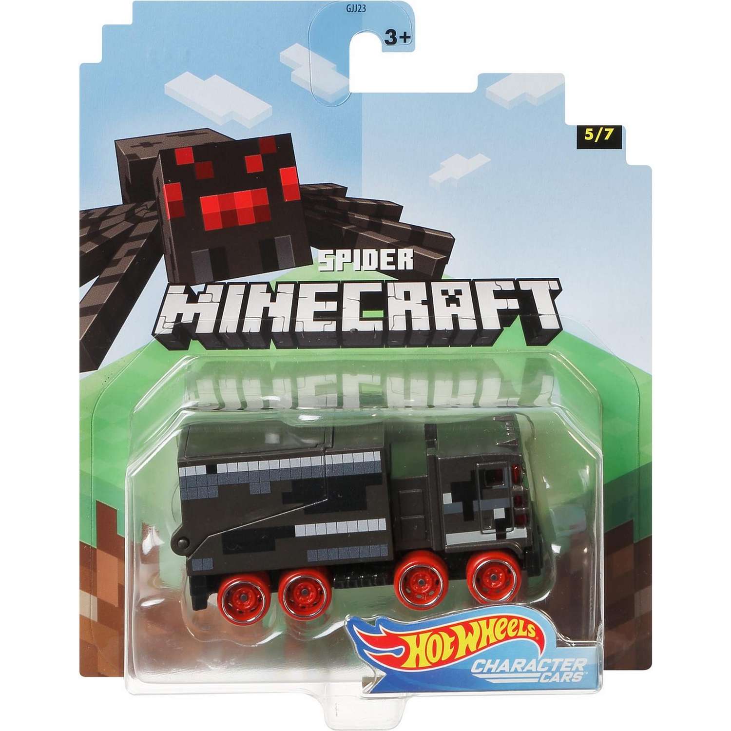 Машинка Hot Wheels Герои компьютерных игр Minecraft Паук GPC06 GJJ23 - фото 2