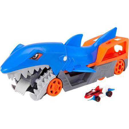 Набор игровой Hot Wheels Грузовик Голодная акула с хранилищем для машинок GVG36