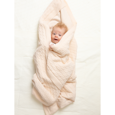 Одеяло-плед Осьминожка вязаное утепленное 110*95 см