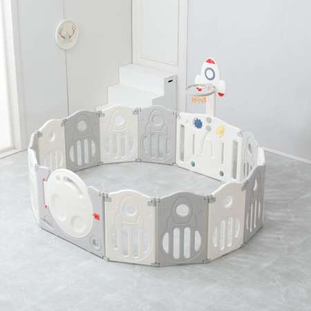 Манеж UNIX Kids SUPREME Space (160x160 cm) Grey