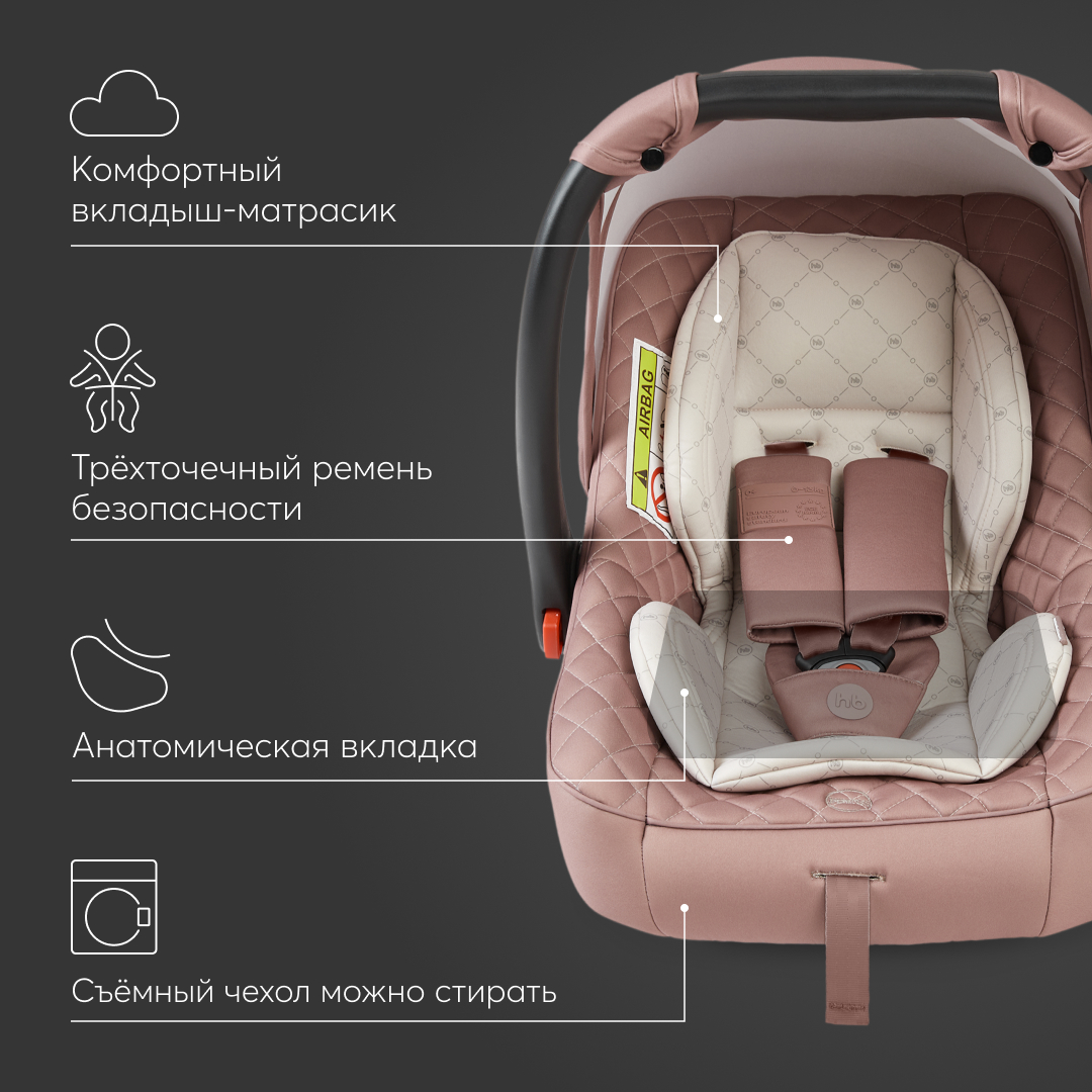 Автолюлька 0+ до 13кг Happy Baby Skyler V2 с капюшоном и ручкой для переноски - фото 9