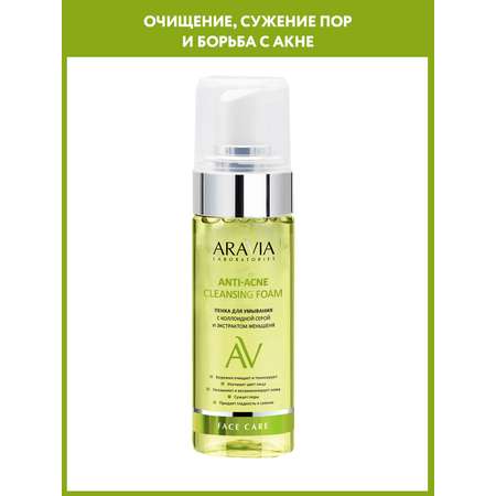 Пенка для умывания ARAVIA Laboratories с коллоидной серой и экстрактом женьшеня Anti-Acne Cleansing Foam 150 мл