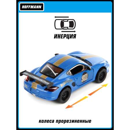 Машина HOFFMANN 1:32 Porsche Cayman 987 Race Version металлическая инерционная